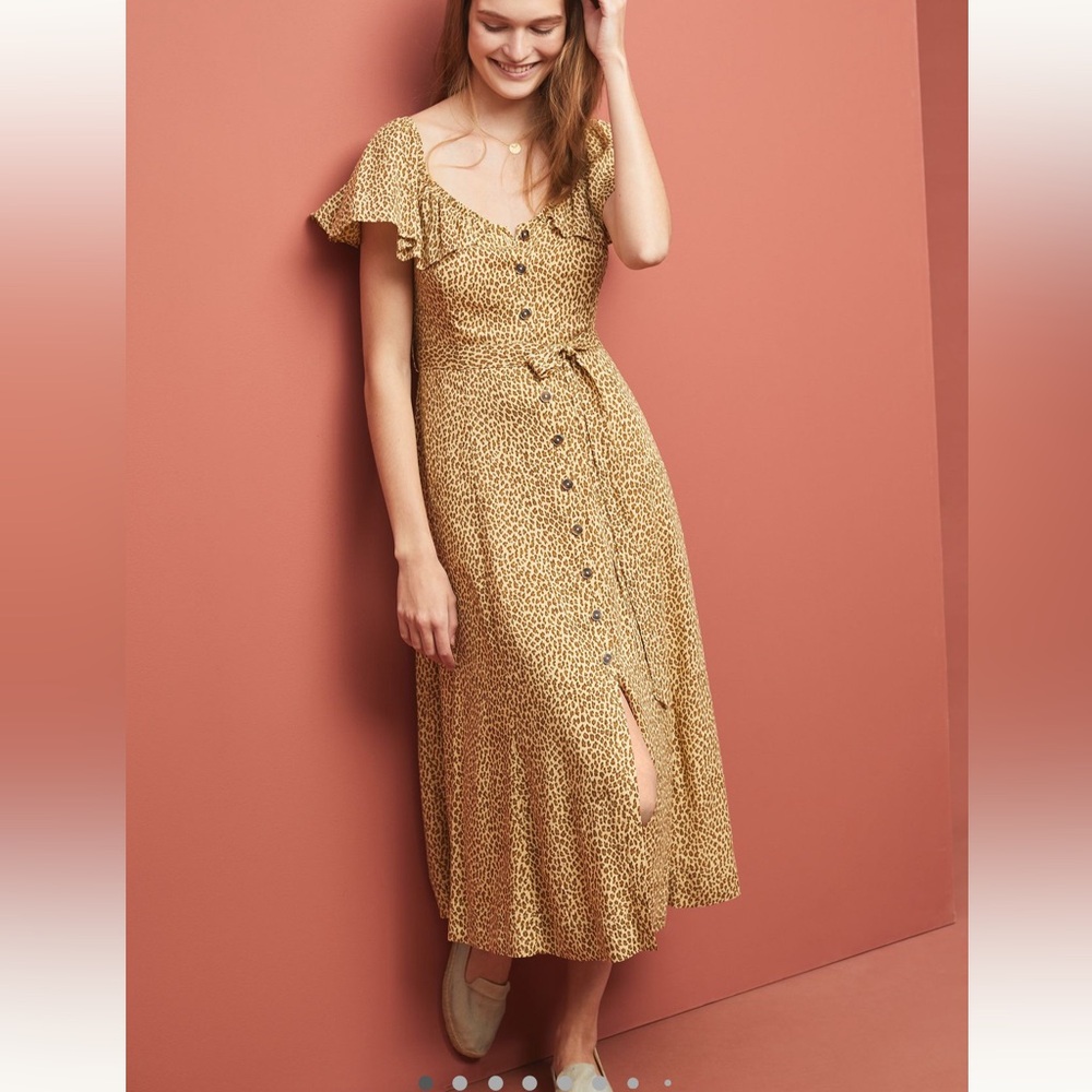 Anthropologie size 4 cheetah print dress